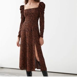 & other stories zebra print dress